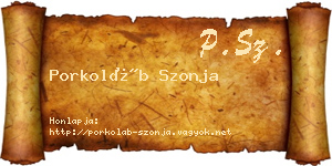 Porkoláb Szonja névjegykártya
